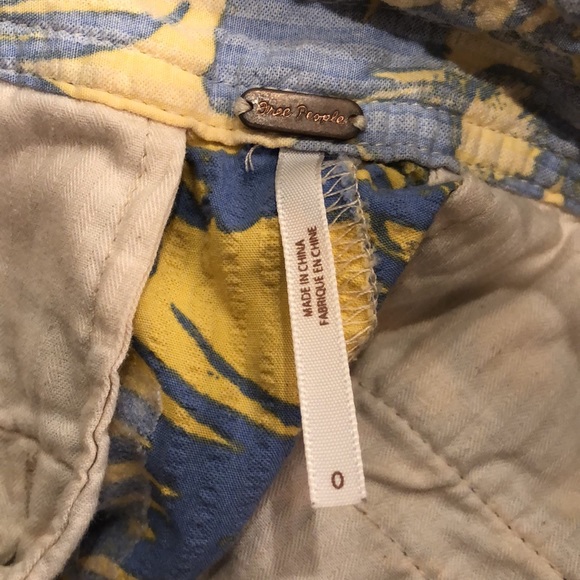 New Free People Island Tropical Mango combo coastal seersucker palm tree short - Picture 12 of 12